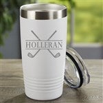 45646 - Crossed Clubs Personalized 20 oz. Vacuum Insulated Stainless Steel Tumblers