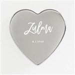 40768 - Scripty Name Personalized Silver Heart Keepsake 
