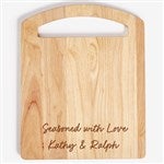 56244 - Write Your Own Personalized Rubberwood Handle Cutting Board