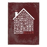 24758 - Family Home Personalized Blanket