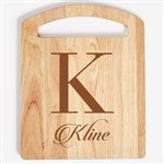 56242 - Large Initial & Name Personalized Rubberwood Cutting Board
