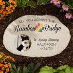 41428 - Rainbow Bridge Pet Memorial Personalized Flat Garden Stone