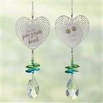 32966 - Paw Prints On My Heart Personalized Heart Suncatcher