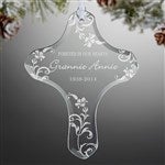 13835 - In Loving Memory Memorial Cross Ornament