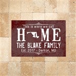 14871 - \"State\" of Love Personalized Doormat