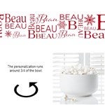 48910 - Christmas Snowflake Repeating Name Personalized 14 oz. Snack Bowl