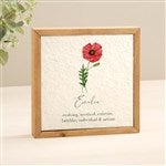 48350 - Birth Month Flower Personalized Pulp Paper Wall Decor