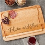 31952 - Seasonally Script Personalized Hardwood Charcuterie Board