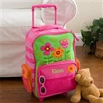 12799 - Pretty Flowers Personalized Kids Rolling Luggage by Stephen Joseph