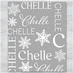 48904 - Christmas Snowflake Repeating Name Personalized Wrapping Paper