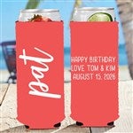 26307 - Scripty Style Personalized Slim Can Cooler