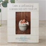30082 - Love Is Welcoming A Grandchild Personalized Shiplap Picture Frame