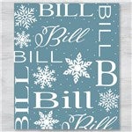 48904 - Christmas Snowflake Repeating Name Personalized Wrapping Paper