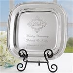 18747 - Anniversary Memento Personalized Silver Tray