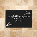 39918 - Live By Faith Personalized Doormats