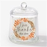 57928 - Give Thanks Personalized Cloche Candle 