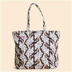 52051 - Vera Bradley Embroidered Original Tote-Calyx+Quill Black