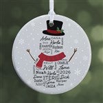 42496 - Snowman Repeating Name Personalized Ornament