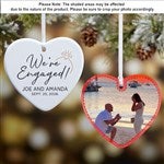 37784 - Were Engaged Personalized Heart Ornament