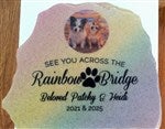 31118 - Rainbow Bridge Pet Memorial Personalized Photo Garden Stone