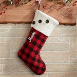 19002 - Buffalo Check Personalized Christmas Stockings