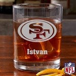 38333 - NFL San Francisco 49ers Engraved Old Fashioned Whiskey Glasses