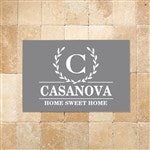 31282 - Laurel Wreath  Personalized Monogram Doormats