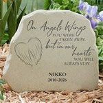 40113 -  On Angels Wings Personalized Standing Garden Stone