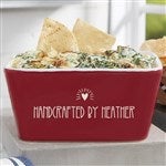 25035 - Made With Love Personalized Small Square Baking Dish