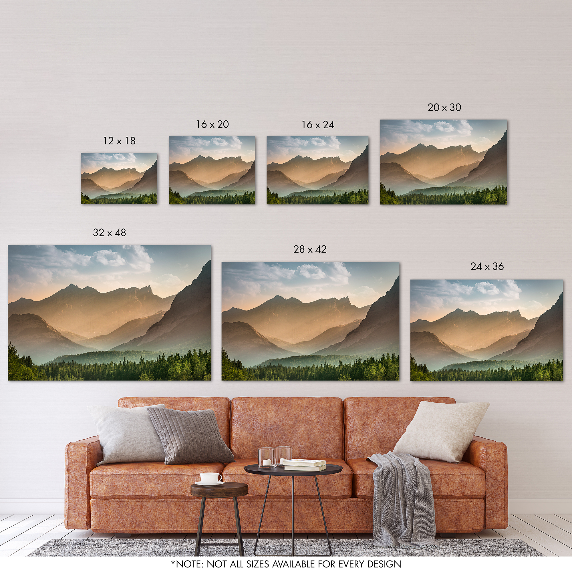 Custom Pattern Horizontal 5 Photo Collage Canvas Print - 16x24